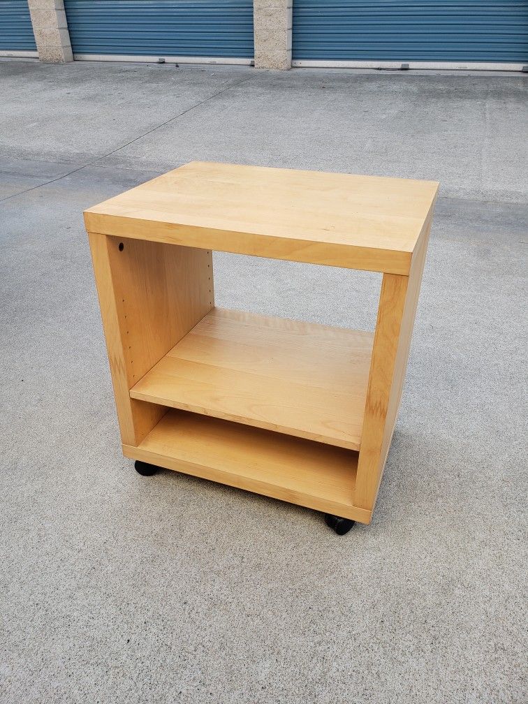 Ikea Corras Yellow End Table With Bottom Wheels 