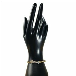 Vintage Faux Gold & Silver Arrow Clasp Bracelet 