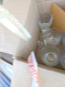 Set of Clear Glass dessert cups