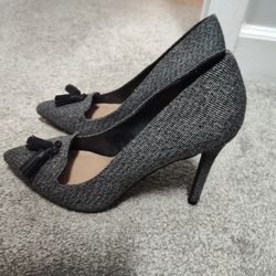 Women's Heels, Gray, Tweed