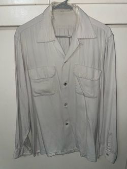 50s gabardine button up shirt men’s