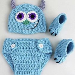 Halloween Monster Diaper Cover Outfit 