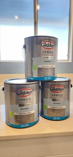 Glidden SPRED "Graceful" blue semi-gloss interior paint with primer