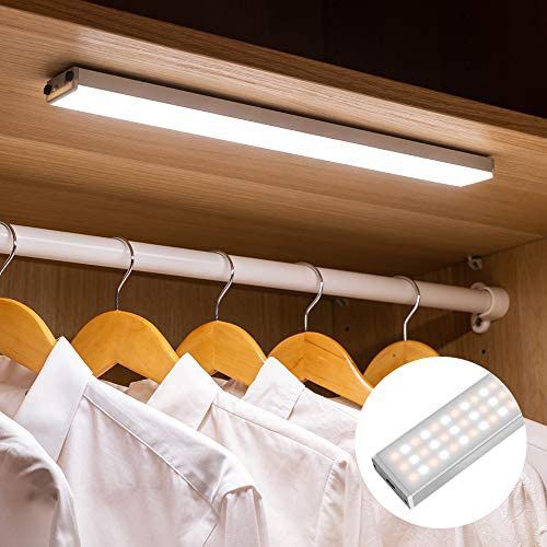 138 LED Closet Light Motion Sensor Wireless Under Cabinet LED Lighting Portable Magnetic 3M Adhesive with Large Capacity Battery USB Charge