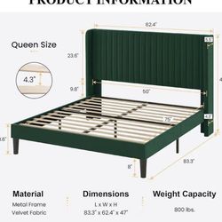 Queen mattress and bed frame