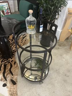 Glass & Metal Bar Cart