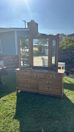 Dresser and mirror