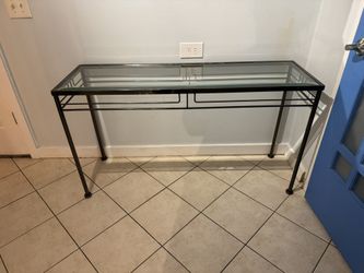 Glass Top Entry Table