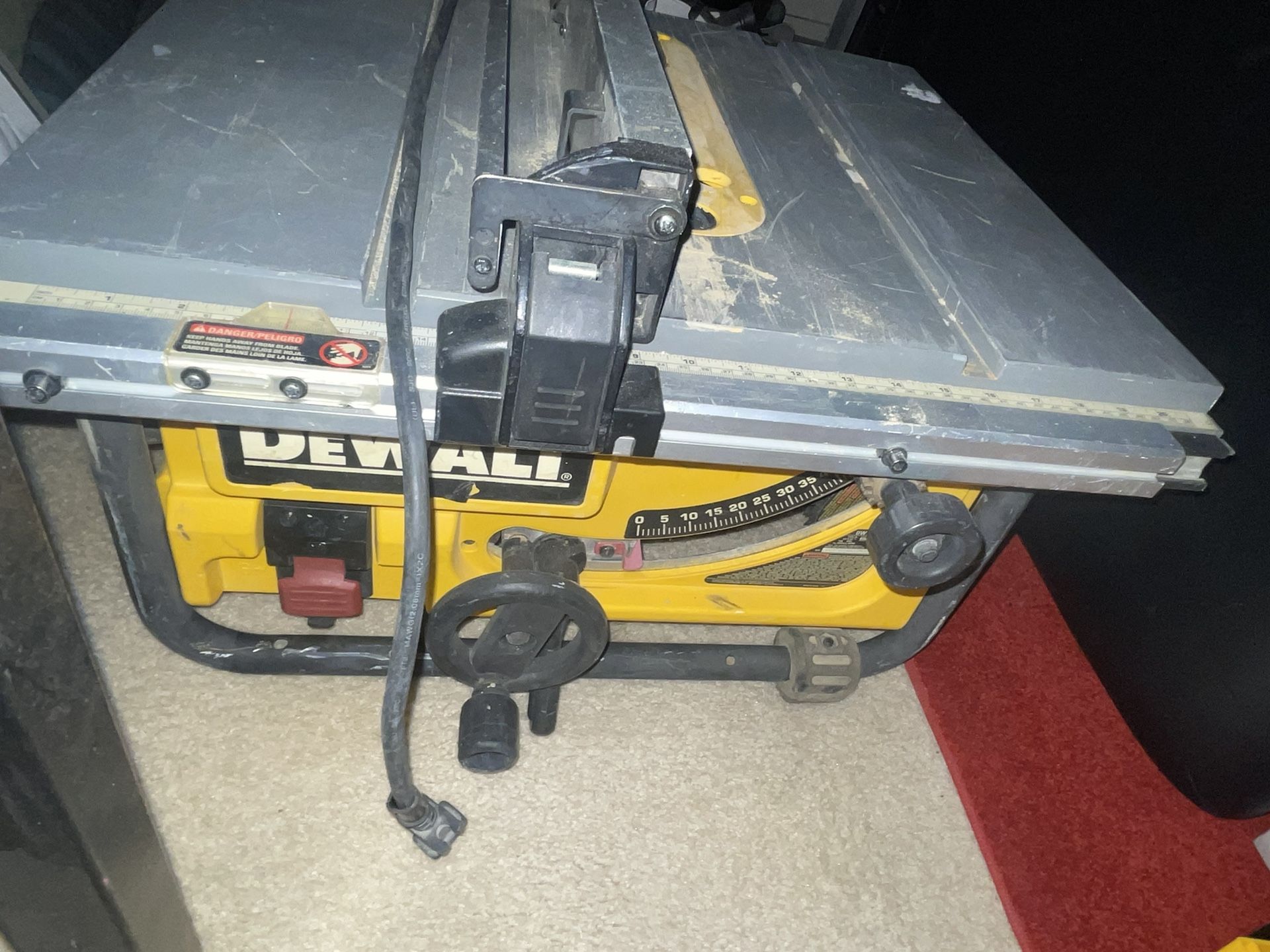Dewalt Corded Table Saw 15- AMP
