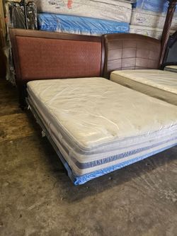 Cama queen size $100  con colchones