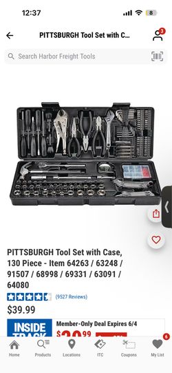 Pittsburg 130 PC ToolSet