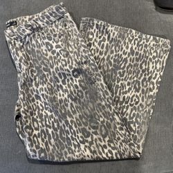 NWOT Vera Wang Wide Leg Leopard Print Pants Size 16