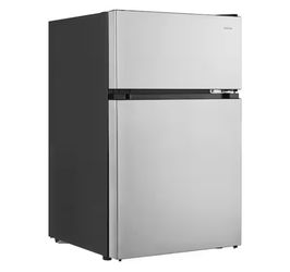 3.1 cu. ft. 2-Door Mini Refrigerator in Stainless Steel with Freezer, ENERGY STAR