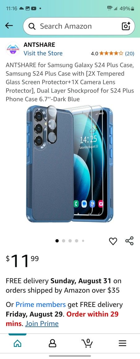 Galaxy S24 Plus Screen, Camera Protector And Case