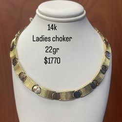 Women Choker 14k Gold 22 Grams