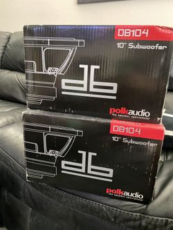New Pair of Polk Audio DB104 10” Subwoofers!