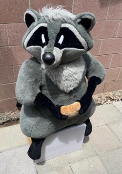 Vtg 90's Douglas Pocahontas Movie 36” Meeko Raccoon Stuffed Animal Plush