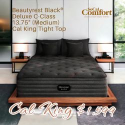 Beautyrest Black® Deluxe C-Class 13.75" (Medium) Cal King Tight Top