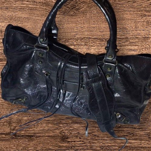 Designer Handbag, Balenciaga Paris (Black, Leather)