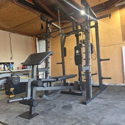 Smith Machine 2001 | Multi-Use Adj Bench | Gym Equipment | Fitness | Squat Rack | Excercise |🔴WEIGHTS AND BARBELL SOLD SEPARATELY 🔴 FREE DELIVERY 🚚