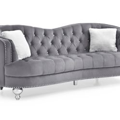 Jewel Gray Sofa And Loveseat 