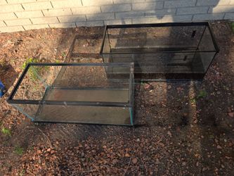 Two fish tanks