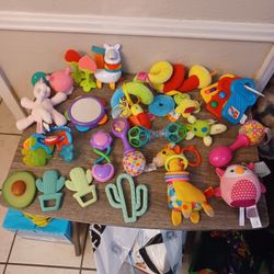 Infant Bundle. Rattles Teethers Ect. Some New