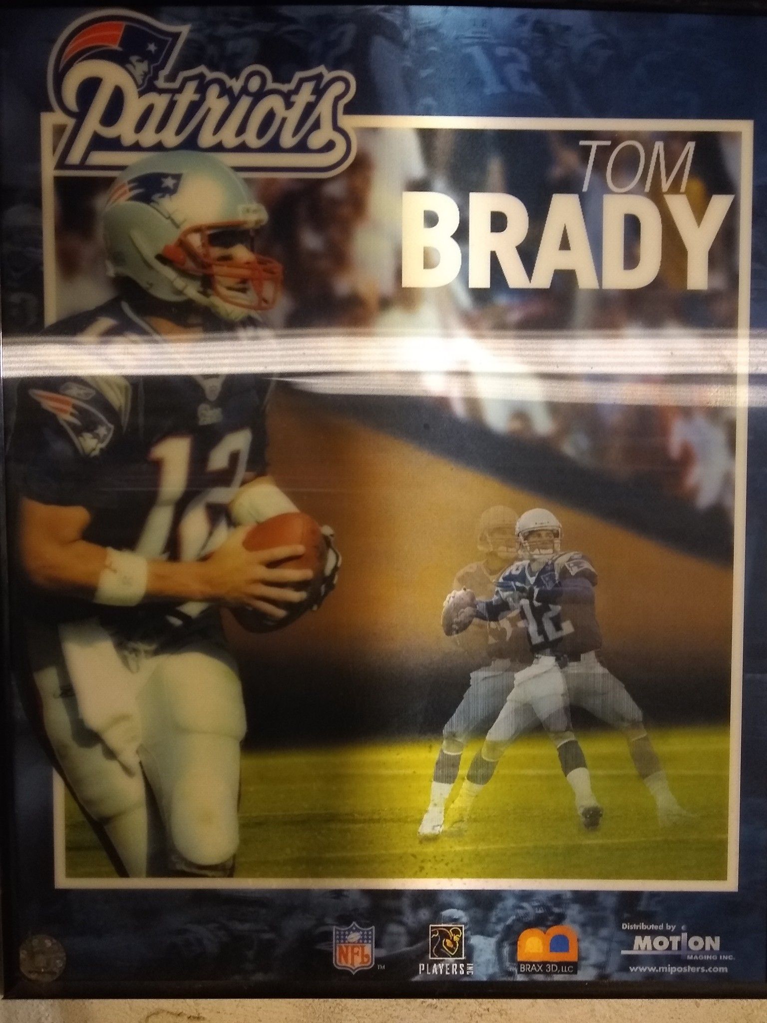 Tom Brady 3D motion frame poster