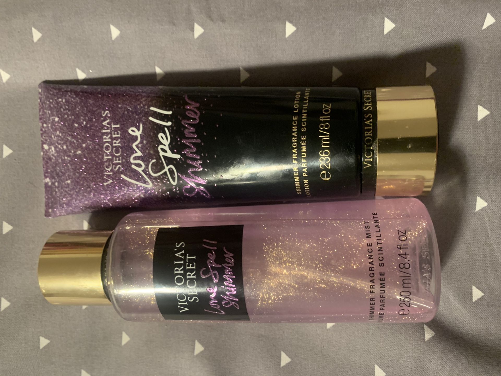 Victorias secret lotion/perfume (love spell shimmer)