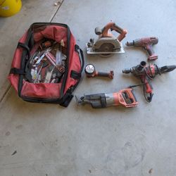 Milwaukee 4 PC Set + Bauer Drill Mixer 