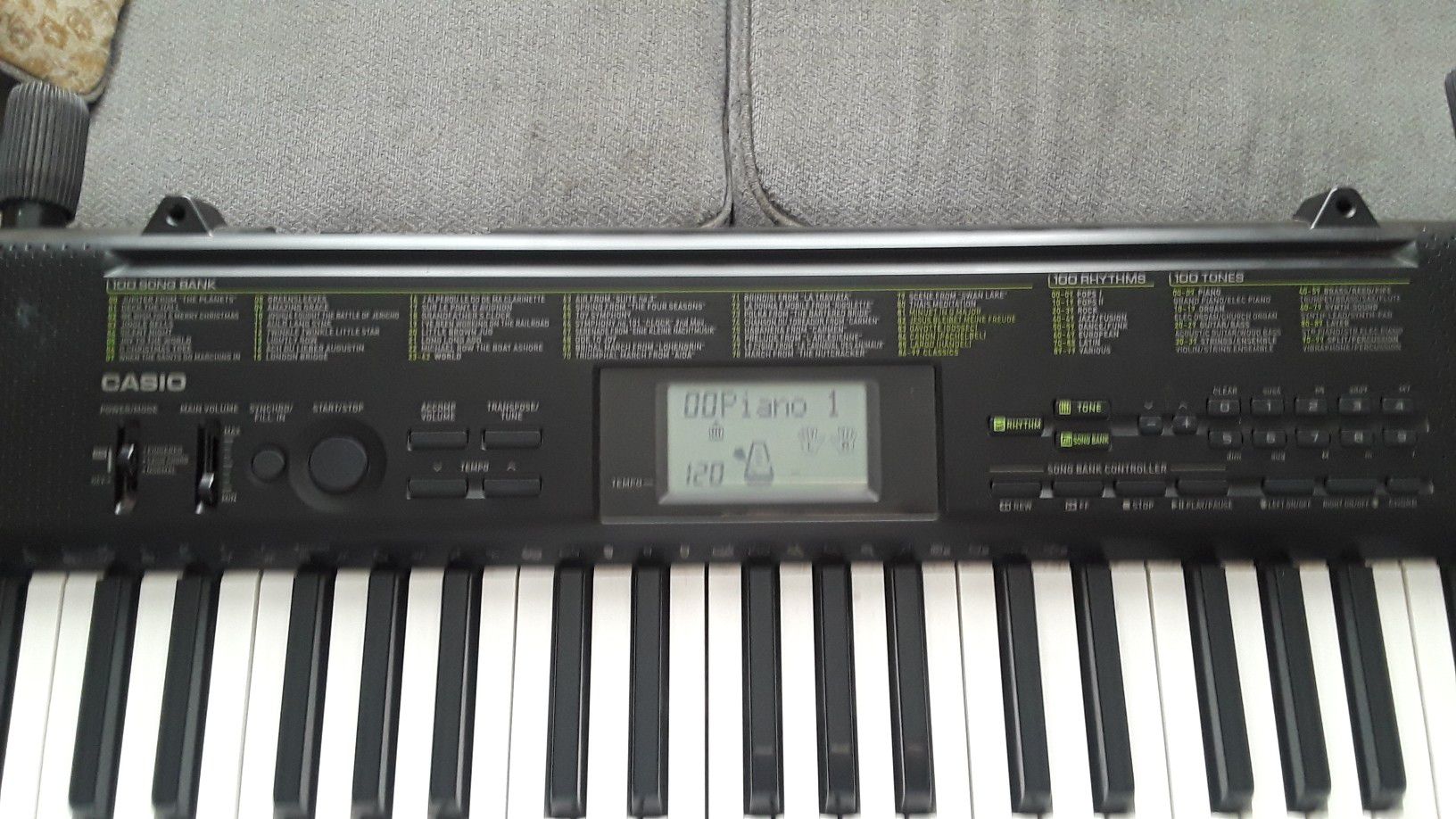 Casio portable piano with stand
