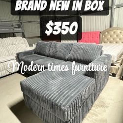 Brand New In Box Sectional / Black And Grey Available/ Read Description 