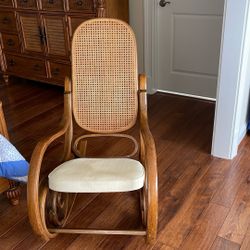 Vintage Rattan Rocking Chair 