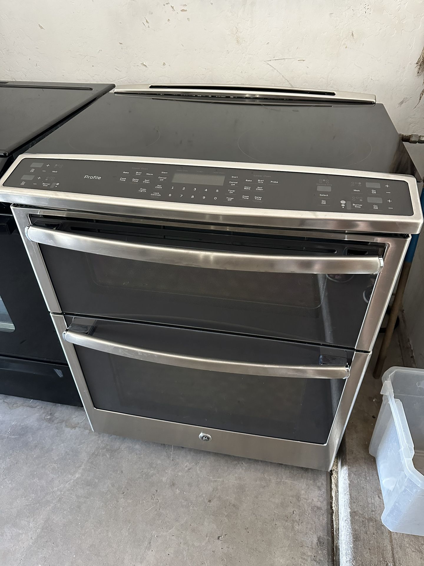 Ge Profile Electric Double Oven Stainless Stove