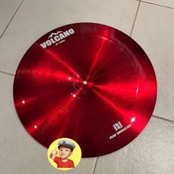 🔥 New 18” RED China Cymbal For Drum Set 