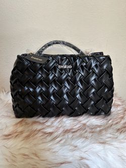 Bebe Black Woven Handbag with Tags