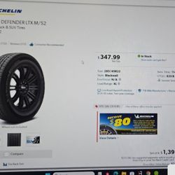 3 Like New Used Tires Michelin 285 45 R 22