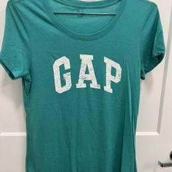 Gap Ladies Short Sleeve Shirt - Brand New - Teal - Size Large  