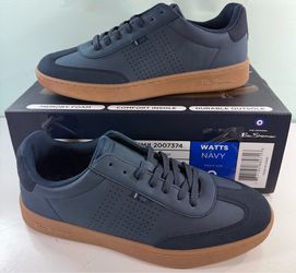New Ben Sherman Men Sneaker Navy Blue Shoes Memory Foam Lace-Up Breathable