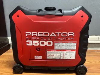 Predator 3500 Super Quiet Inverter Generator 3500W/3000W 120V Red/Black