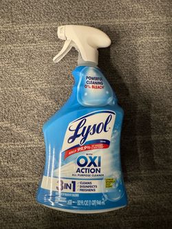 NEW! Lysol Oxi Action All-Purpose Cleaner Spray 3 in 1 0% Bleach Citrus 32 oz
