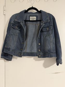 Cropped Denim Jacket – Ashley Vintage Charm – Cute & Trendy