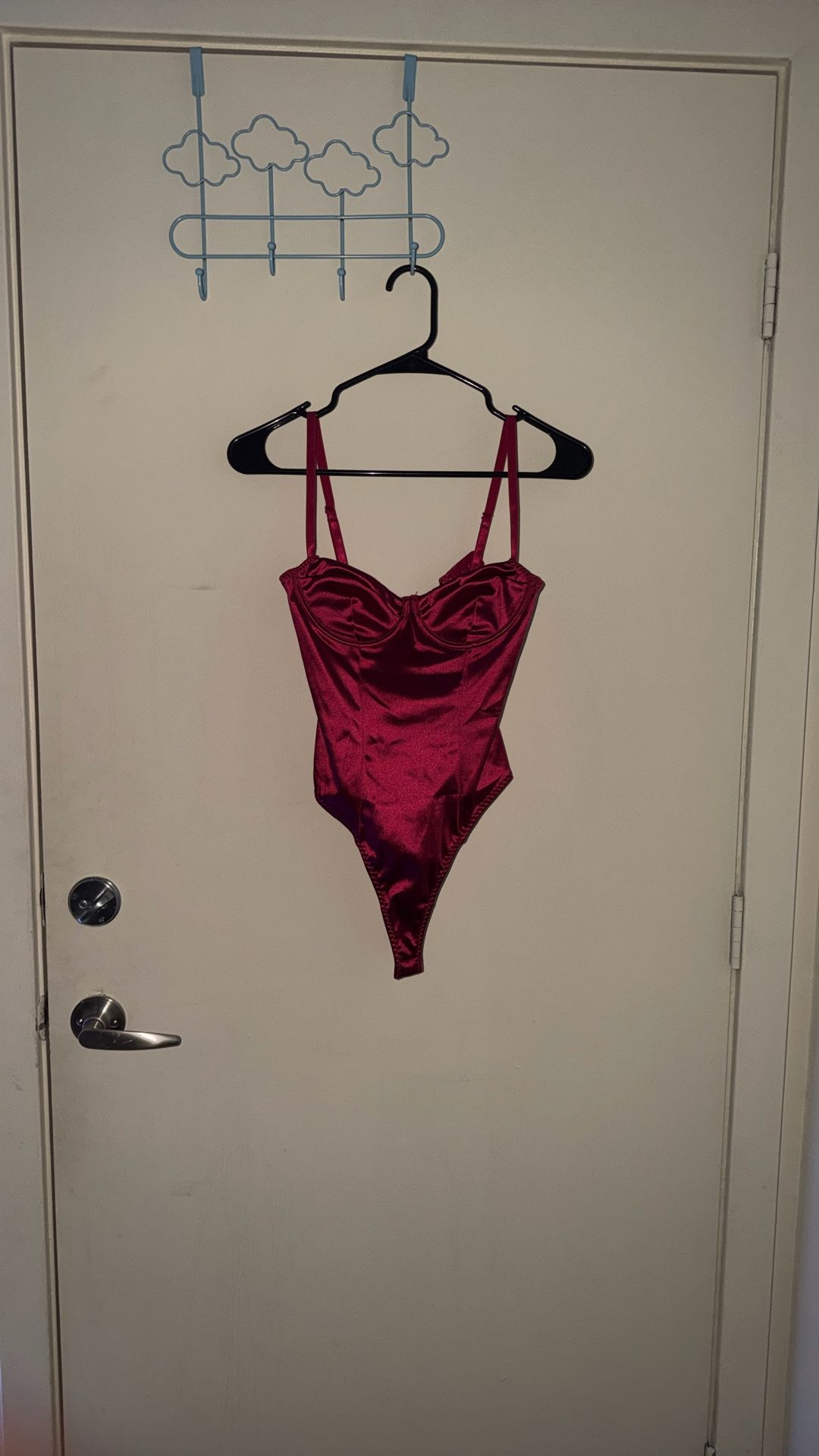 satin red corset top