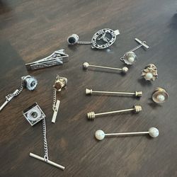 Tie Clip/ Clasp Set Vintage