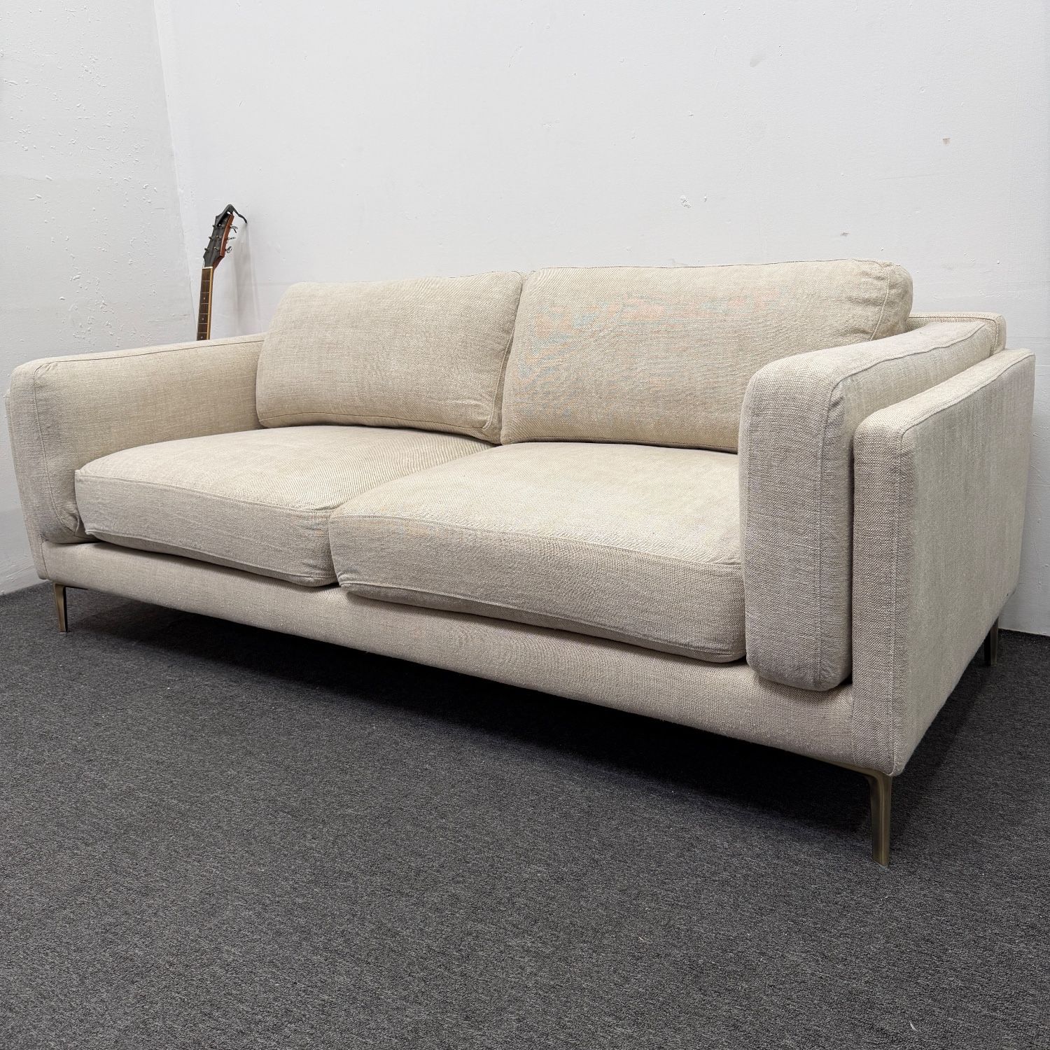 Interior Define Gaby 2 - Sear Sofa - Natural Linen (Burlap) Couch (2k OFF) - Good as New *Return*