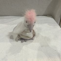 Ty Beanie Babies Kuku Cockatoo Bird - White
