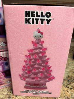 Hello Kitty Ceramic Christmas Tree with Lights 12 Inch