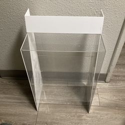 White acrylic display shelf