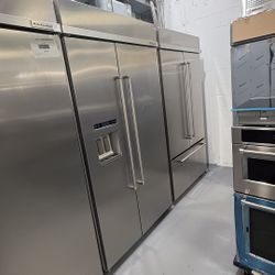 42” Built-In Side-by-Side Refrigerator Stainless Steel with External Ice & Water Dispenser