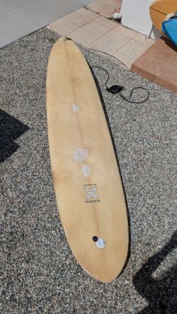 Longboard 8' Surfboard single Fin and Leash